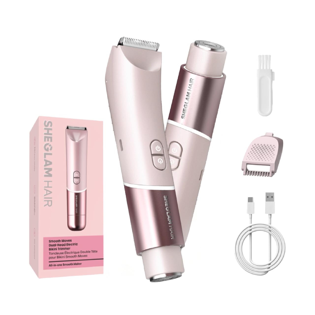 شیور دو سر شیگلم SHEGLAM Smooth Moves Dual-Head Electric Bikini Trimmer