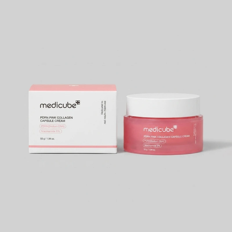 کرم کاسه‌ای کپسولی کلاژن مدیکیوب Medicube PDRN Pink Collagen Capsule Cream