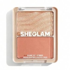 رژگونه و هایلایتر پودری دوکاره شیگلم SHEGLAM Glam 101 Hybrid Highlighter & Blush Duo