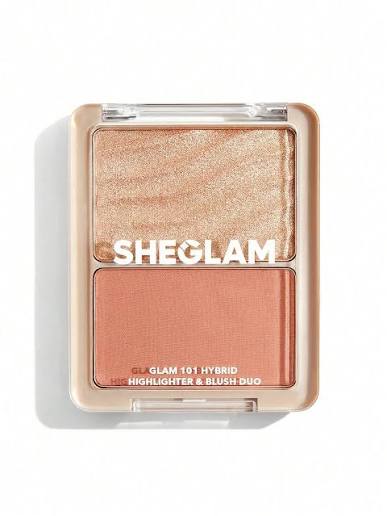 رژگونه و هایلایتر پودری دوکاره شیگلم SHEGLAM Glam 101 Hybrid Highlighter & Blush Duo