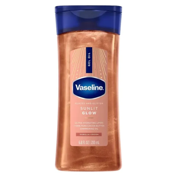 روغن بدن شاین‌ دار وازلین سانلیت گلو 200میل Glazed & Glisten Sunlit Glow